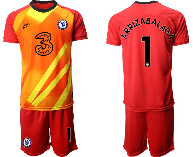 Men 2020-2021 club Chelsea red goalkeeper #1 Soccer Jerseys
